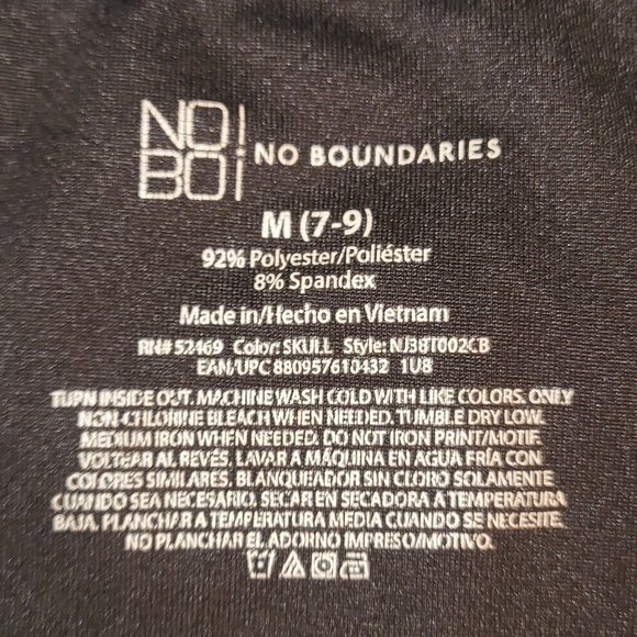 Sugar Skull T-shirt by No Boundaries Black Skull Roses Juniors Size Medium 7-9 - Picture 4 of 4